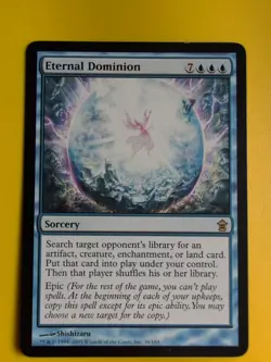Eternal Dominion. Rare Sorcery Saviors of Kamigawa Magic the Gathering Card. - Image 1