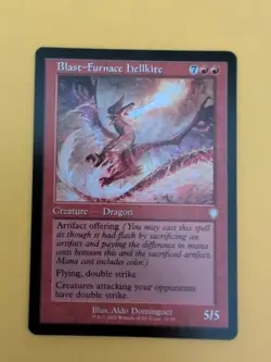 Blast-Furnace Hellkite. Dragon The Brothers War Commander. MTG Card. - Image 1