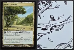 SKETCHED MtG Magic _Steve Belledin _ Conflux Artist Proof _ EXOTIC ORCHARD _1/50 - Image 1