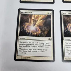 Riot Control 4X Playset LP-MP Regular Common Dragon's Maze MTG 6/156 - Image 5