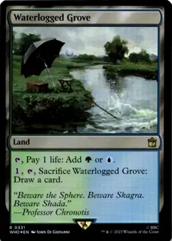MTG Waterlogged Grove Foil NM Doctor Who Magic 331 - Image 1