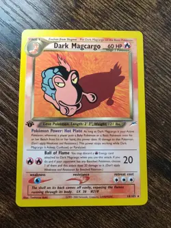 Pokemon Neo Destiny Dark Magcargo 1st Edition 18/105 MINT - Image 1