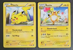 Pikachu 39/99 Raichu 40/99 Pokemon Next Destinies LP/MP - Image 1