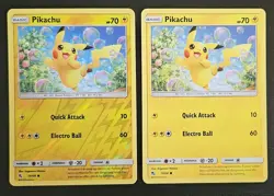 Pikachu 19/68 Hidden Fates x2 2019 1 Reverse Holo 1 Reg Pokemon TCG Card NM - Image 1