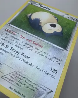 Snorlax 80/106 Flashfire Pokemon TCG Regular Rare Damaged - Image 2