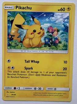 Pikachu 29/30 Starter Kit Pokemon TCG Non Holo MP Pokemon TCG - Image 1