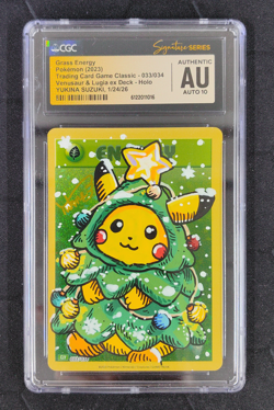 2023 Pokemon JPN Grass Energy Venusaur & Lugia ex Deck Yukina Suzuki CGC Auto 10 - Image 1
