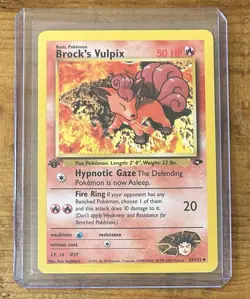 Pokemon TCG Brock’s Vulpix #37/132 Gym Challenge Non Holo 1st Edition Vintage - Image 1