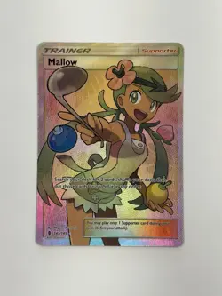 Pokemon TCG Mallow 145/145 Full Art Trainer Ultra Rare Guardians Rising Holo LP - Image 1