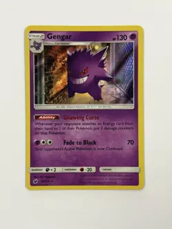 Pokemon TCG Gengar 38/111 Holo Rare Sun & Moon Crimson Invasion Near Mint - Image 1