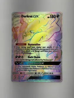 Pokemon TCG Darkrai Gx 158/147 Secret Rare Full Art Holo Burning Shadows NM - Image 1