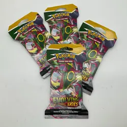 Lot of (4) Pokemon TCG SWSH Evolving Skies Sleeved Booster Packs SEALED - Image 1