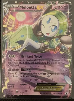 Pokemon Meloetta EX RC11/RC25 Legendary Treasures: Radiant Collection Holo - Image 1