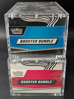 2x Pokemon SV10.5 Black Bolt White Flare Sealed Booster Bundle Display W/Acrylic - Image 5