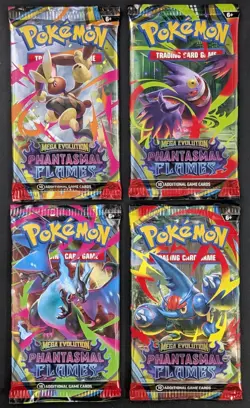 Lot (180) Pokemon Mega Evolution ME02 Phantasmal Flames Booster Packs Sealed - Image 3