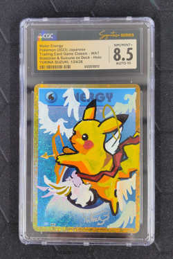 Pokemon JPN Water Energy Blastoise & Suicune Deck Yukina Suzuki Auto CGC 8.5/10 - Image 1
