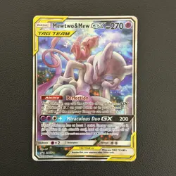 Pokemon TCG Mewtwo & Mew GX SM191 Black Star Promos - MP - Image 1