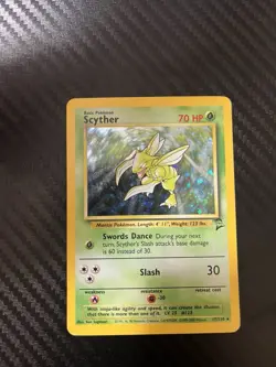 Pokemon Scyther Base Set 2 Holo Unlimited 17/130 MP - Image 1