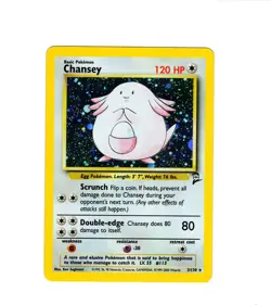 Pokemon TCG Chansey Base Set 2 Holo Unlimited Rare Card 3/130 MP 2000 Vintage - Image 1
