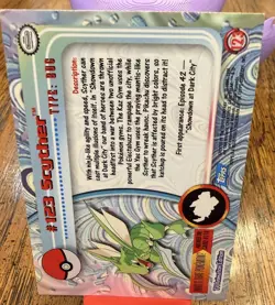 Pokemon Topps Chrome Scyther #123 - Image 2