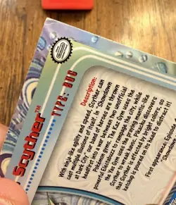 Pokemon Topps Chrome Scyther #123 - Image 3