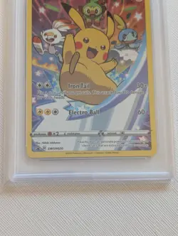 2020 Pokemon SWSH020 BSP Pikachu Holo PSA 9 MINT Black Star Promo - Image 5