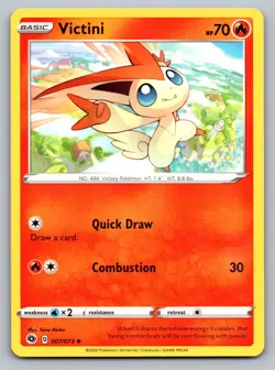 Pokemon TCG Champion's Path Victini 07/73 - Image 1