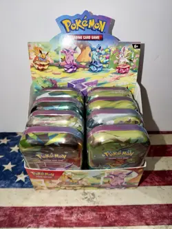 Pokemon TCG S&V Prismatic Evolutions Mini Tin Display (x8 sealed tins) NEW 🔥 🌙 - Image 2