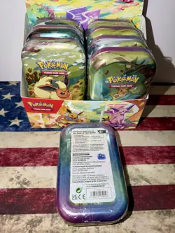 Pokemon TCG S&V Prismatic Evolutions Mini Tin Display (x8 sealed tins) NEW 🔥 🌙 - Image 3