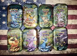 Pokemon TCG S&V Prismatic Evolutions Mini Tin Display (x8 sealed tins) NEW 🔥 🌙 - Image 5