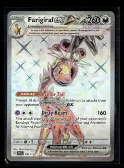Pokemon 2024 Temporal Forces Farigiraf EX SR #194/162 - Image 1