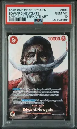 One Piece Edward Newgate Special Alt Art PSA 10 English OP02-004 - Image 1