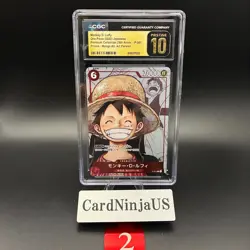 CGC 10 PRISTINE Monkey D. Luffy (Parallel) P-001 P 25th Edition - ONE PIECE Card - Image 1