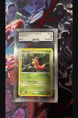 Wurmple 103/127 Yuka Morii Clay Art Pokemon Card AGS Graded Mint 9 - Image 1