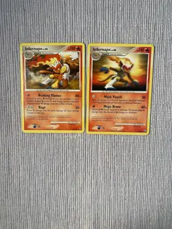 Pokemon TCG Infernape Majestic Dawn And Platinum Rare Cards LP - Image 1