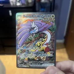 Pokemon TCG Raging Bolt EX Prismatic Evolutions Holo Card 166/131 Sir - Image 1