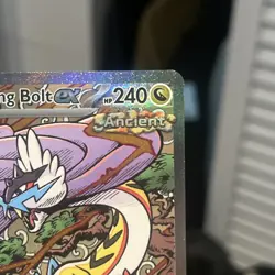 Pokemon TCG Raging Bolt EX Prismatic Evolutions Holo Card 166/131 Sir - Image 3