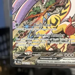 Pokemon TCG Raging Bolt EX Prismatic Evolutions Holo Card 166/131 Sir - Image 4