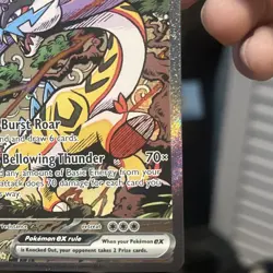 Pokemon TCG Raging Bolt EX Prismatic Evolutions Holo Card 166/131 Sir - Image 5