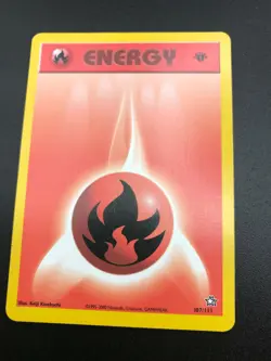 Fire Energy 1st Edition 107/111 Neo Genesis Pokemon TCG Card NM 2000 - Image 1