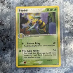 Pokemon Beedrill FireRed & LeafGreen Holo Rare 1/112 2004 Stage 2 90 HP Card - Image 2