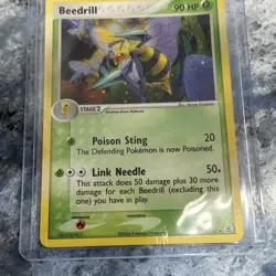 Pokemon Beedrill FireRed & LeafGreen Holo Rare 1/112 2004 Stage 2 90 HP Card - Image 3