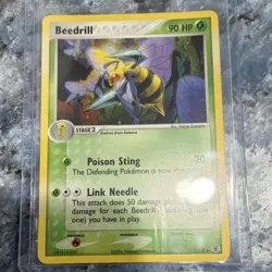 Pokemon Beedrill FireRed & LeafGreen Holo Rare 1/112 2004 Stage 2 90 HP Card - Image 4