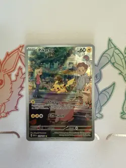 Pokemon Pikachu 173/165 Scarlet & Violet 151 Illustration Rare Holo English Card - Image 1