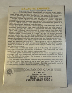 Galactic Empires 1994 Sci-Fi Vintage Trading Card Game CCG Basic Deck C New - Image 2