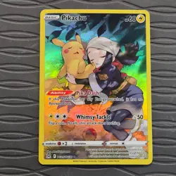 Pikachu TG05/TG30 TRAINER GALLERY Lost Origin Full Art Holo Pokemon Card - Image 1