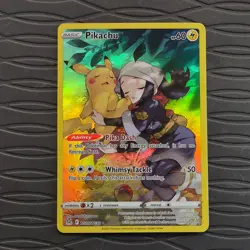 Pikachu TG05/TG30 TRAINER GALLERY Lost Origin Full Art Holo Pokemon Card - Image 3