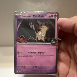 Pokemon Scarlet & Violet Destined Rivals Team Rocket's Mimikyu Holo Card 087/182 - Image 1