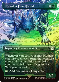 Torgal, A Fine Hound Foil Borderless Final Fantasy MTG NM - Image 1