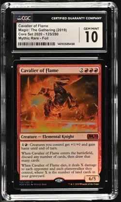 CAVALIER OF FLAME 2020 Core Set Foil Mythic CGC 10 Gem Mint MTG [Nostalgium] - Image 1